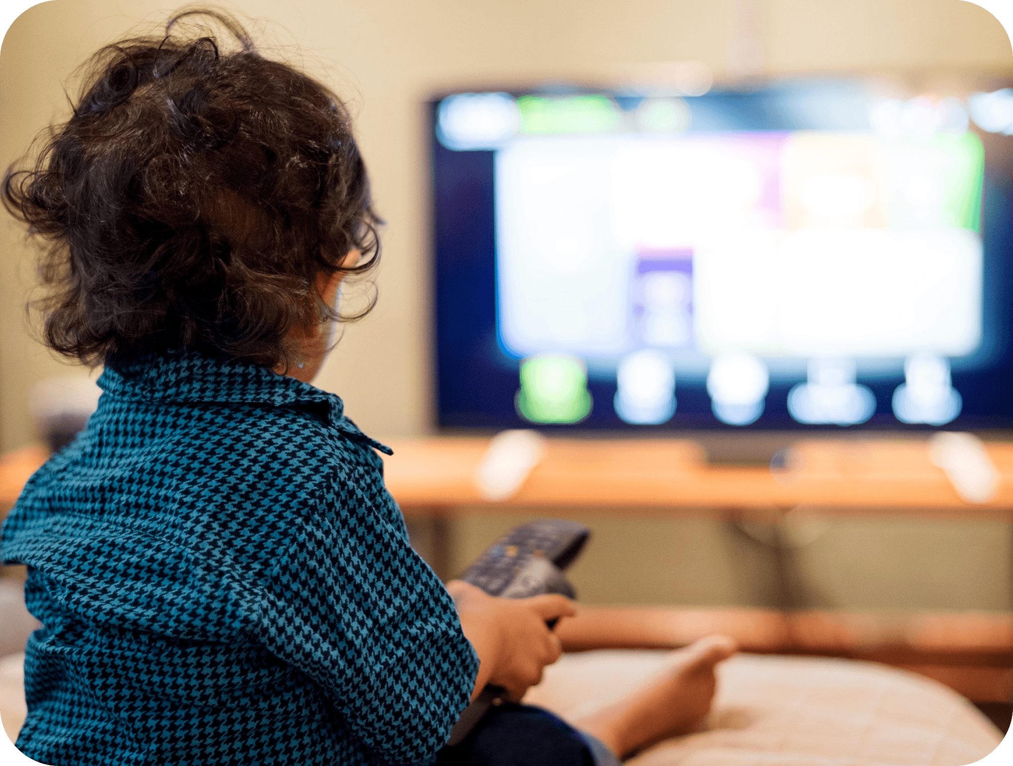 Child sitting too close to a screen